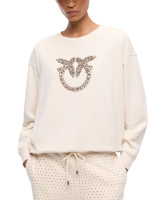 Nelly Cotton Embellished Logo Sweatshirt