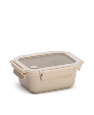  Stoneware Food Storage Container with Tempered Glass Lid, Small