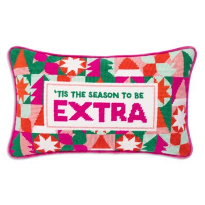'Tis The Season To Be Extra Needlepoint Pillow