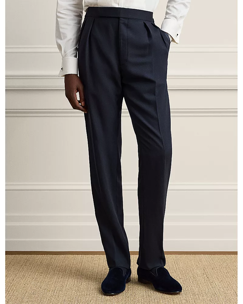 Ralph Lauren Purple Label Hand Tailored Straight Fit Tuxedo Pants
