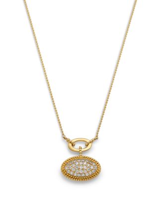 Bloomingdale's Fine Collection Diamond Pave Beaded Necklace in 14K Yellow Gold, 0.75 tcw