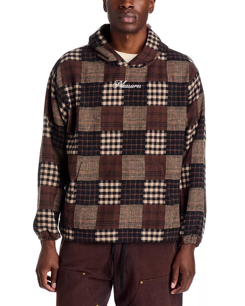 Pleasures Madras Patchwork Oversized Hoodie
