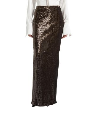  Sequinned Long Skirt