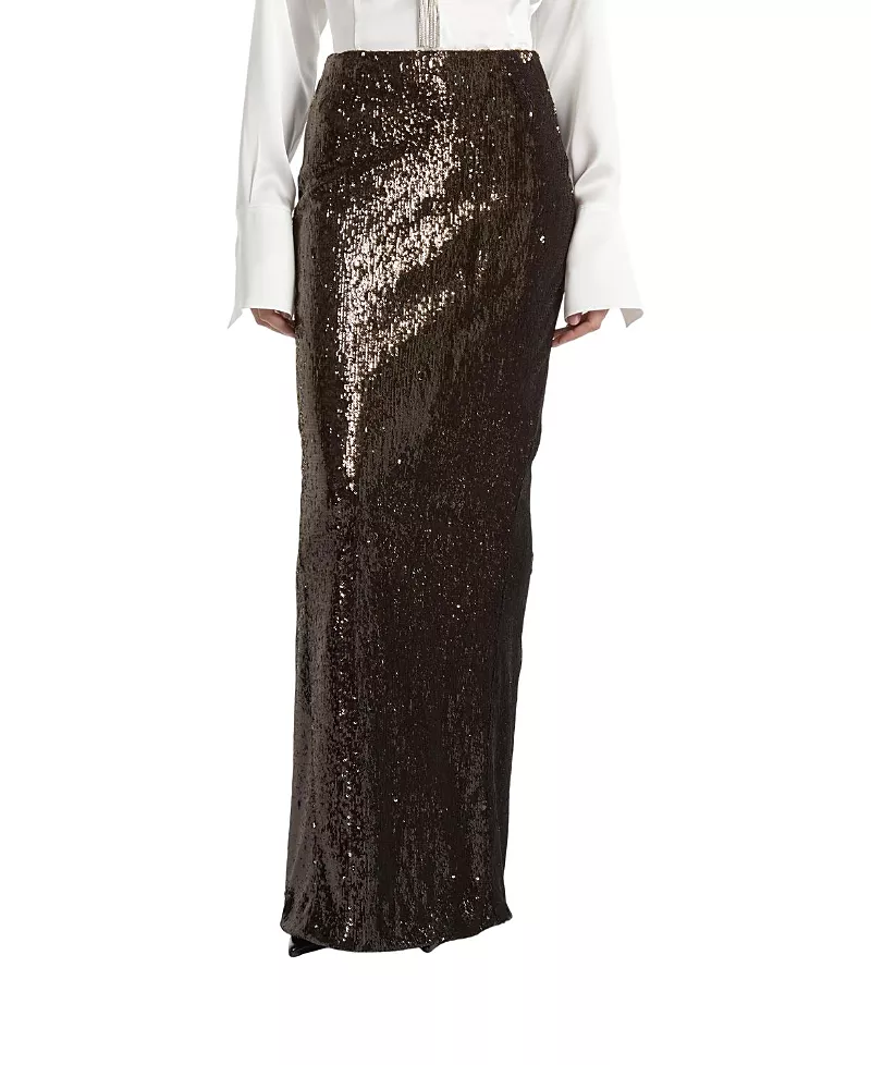 Balmain Sequinned Long Skirt