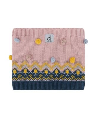  Girls' Jacquard Fleece-Lined Tubular Knit Neckwarmer - Little Kid, Big Kid
