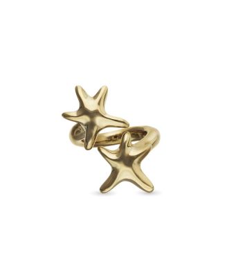  Gold-Tone Double Star Ring