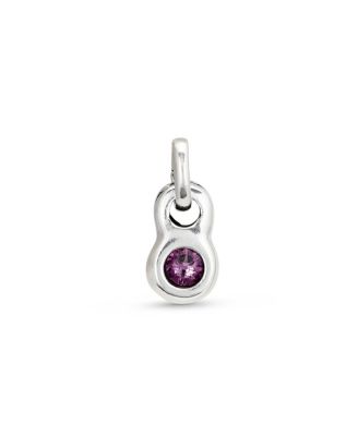Silver Charm with Pink Crystal
