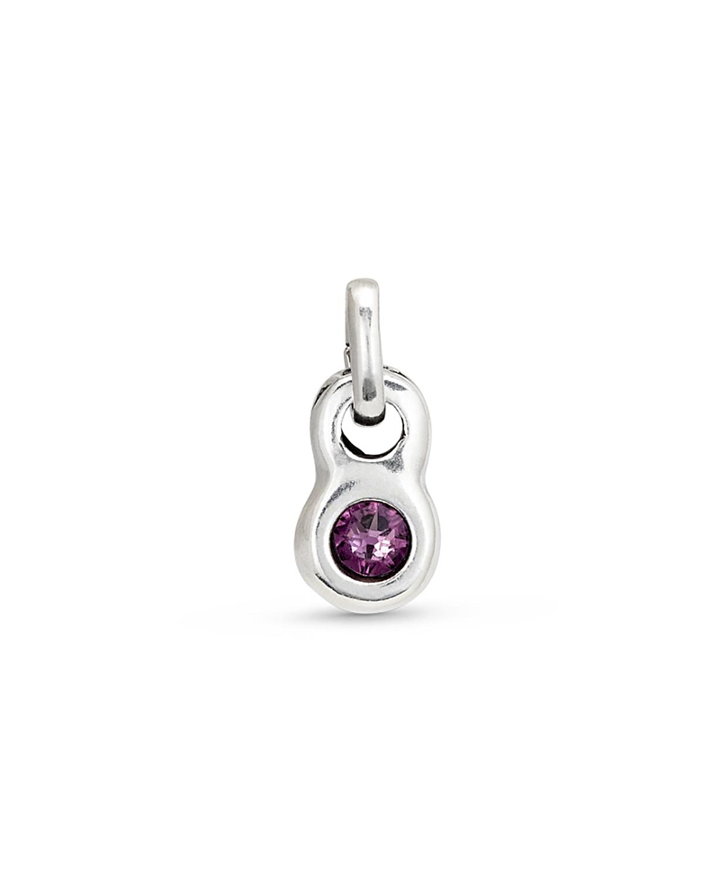 UNOde50 Silver Charm with Pink Crystal