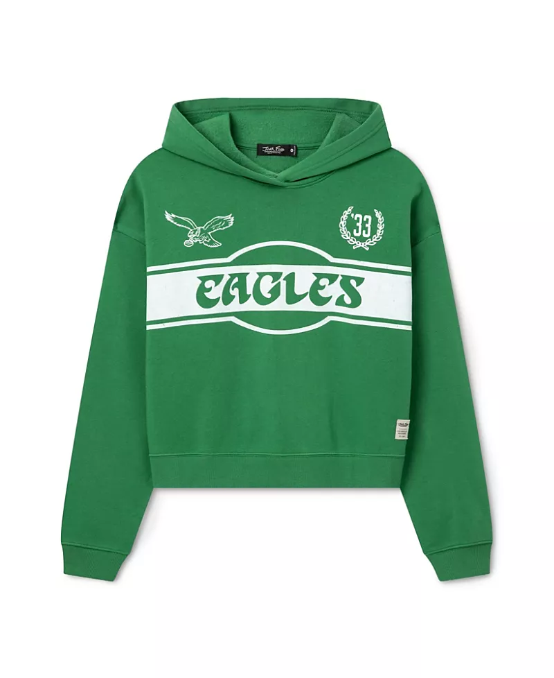 Junk Food Clothing Women's Nfl Philadelphia Eagles Oversized Crop Hoodie