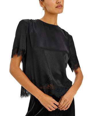 Sonora Lace Trim Short Sleeve Top
