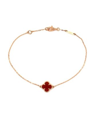  Sweet Alhambra Bracelet 18K Rose Gold and Carnelian