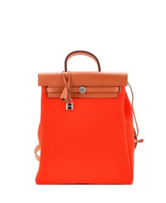 Herbag A Dos Zip Backpack Toile and Leather