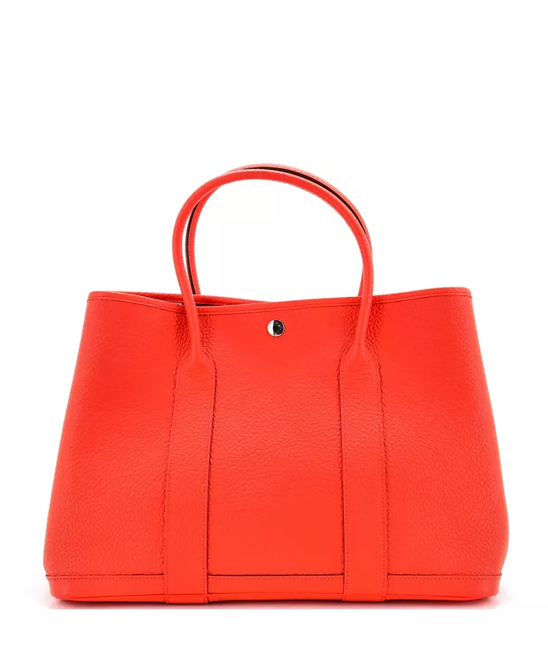 Pre-Owned HERMES 36 Garden Party Tote Leather with Printed Interior