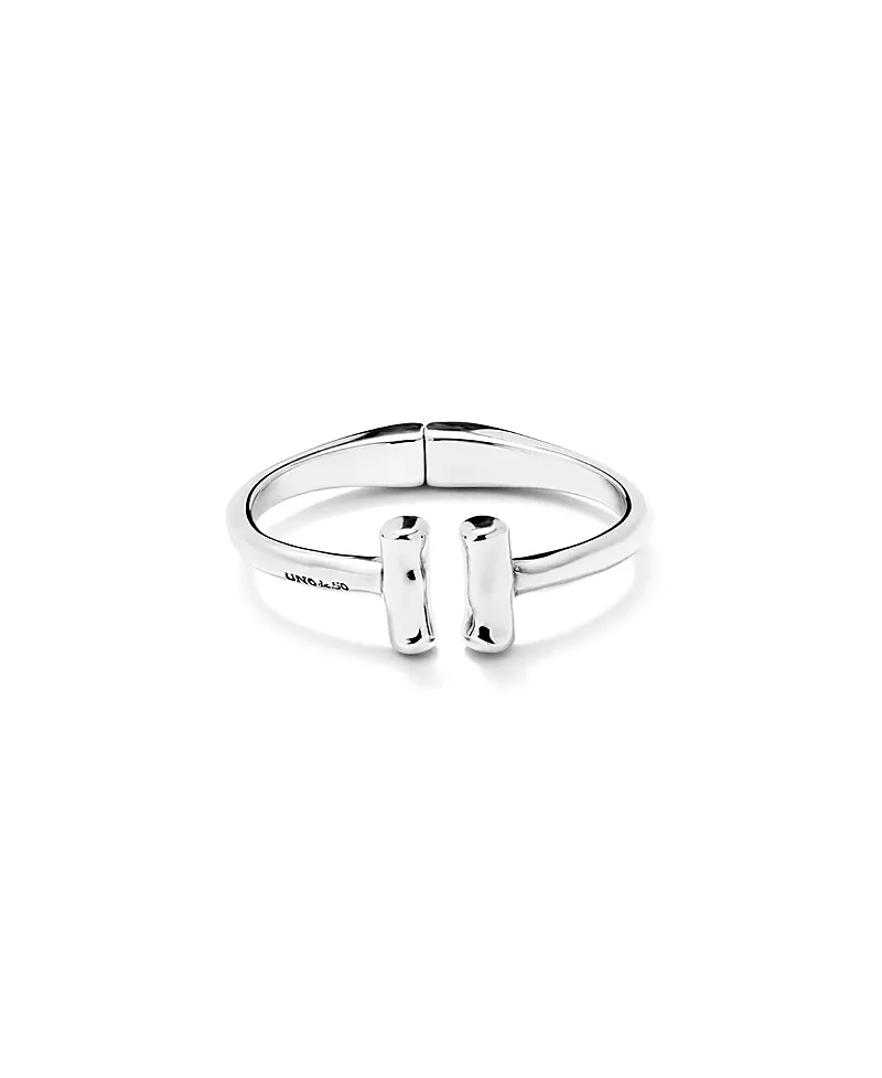 UNOde50 Rigid Sterling Silver-Plated Bracelet with Two Tubes at the Ends