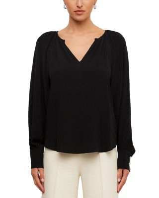Fifteen Twenty Nica Dot Jacquard Peasant Top