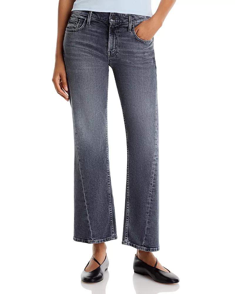 Mother Lil Bookie Twist Low Rise Jeans in Rock Hard