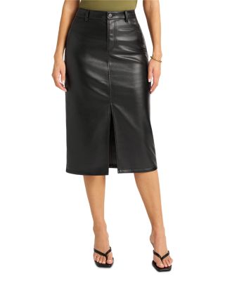 Matty M State Faux Leather Pencil Skirt