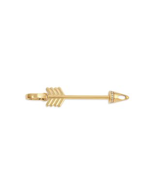 14K Yellow Gold Diamond Arrow Charm for Mini Beads