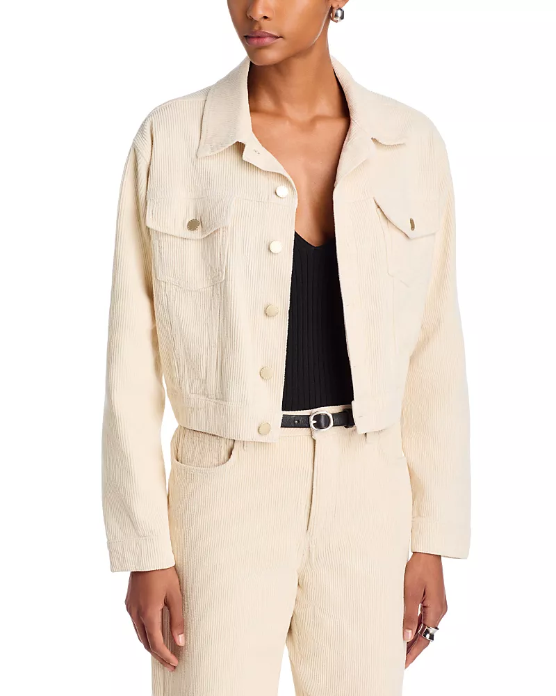 L'Agence Alessia Corduroy Cropped Jacket