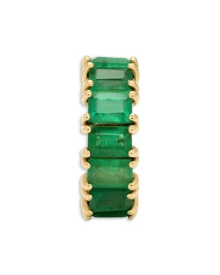 Adina Reyter 14K Yellow Gold Emerald Baguette Big Bead Pendant