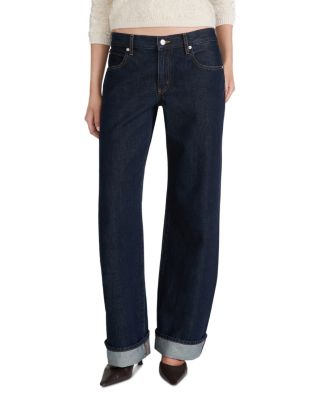 The Cuffed Low Bow Low Rise Jeans in Rinse