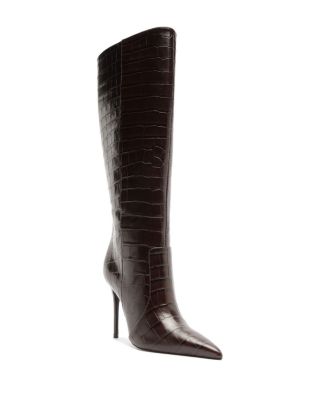Women's Samira Croc Embossed Leather Knee High Boots