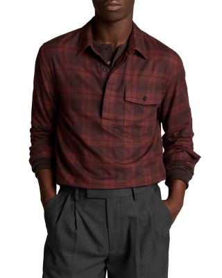 Hamilton Plaid Cotton Classic Fit Popover Shirt