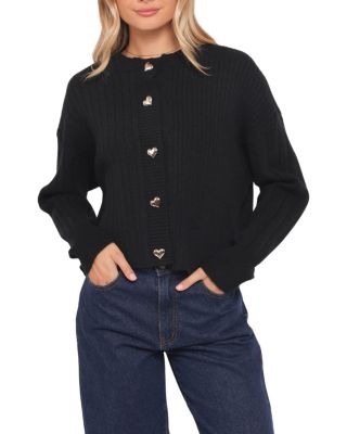  Loulani Heart Button Cardigan