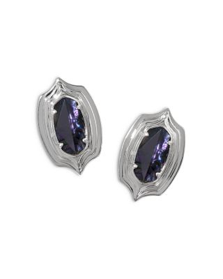 Ellie Stepped Frame Mother Of Pearl Stud Earrings