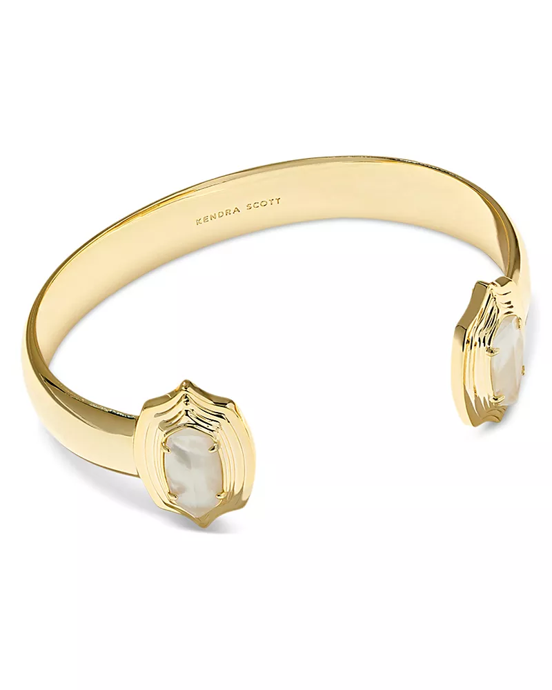 Kendra Scott Elton Stepped Frame Mother Of Pearl Cuff Bracelet