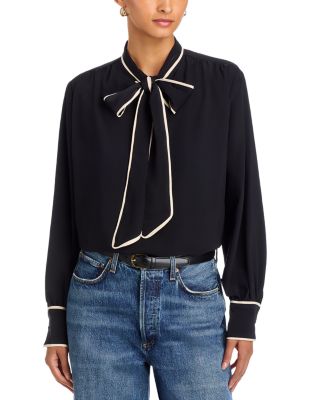 Soft Bow Tie Neck Top