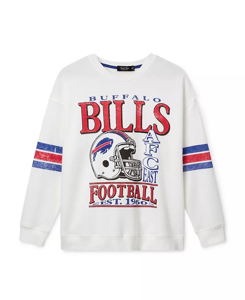Junk Food Clothing Women's Nfl Buffalo Bills Oversized Striped Fleece