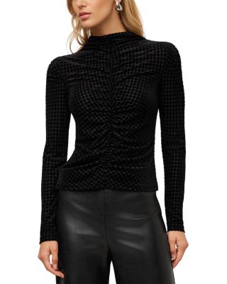 Fifteen Twenty Velvet Burnout Ruched Selena Top