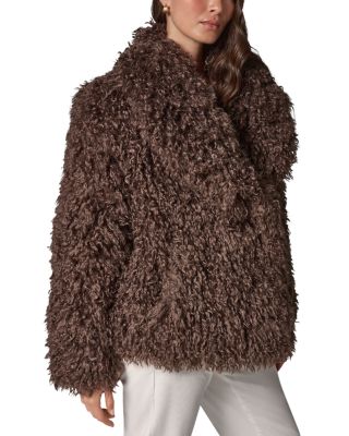 Faux Fur Shawl Collar Jacket