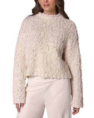 Wool Blend Mock Neck Cropped Sweater
