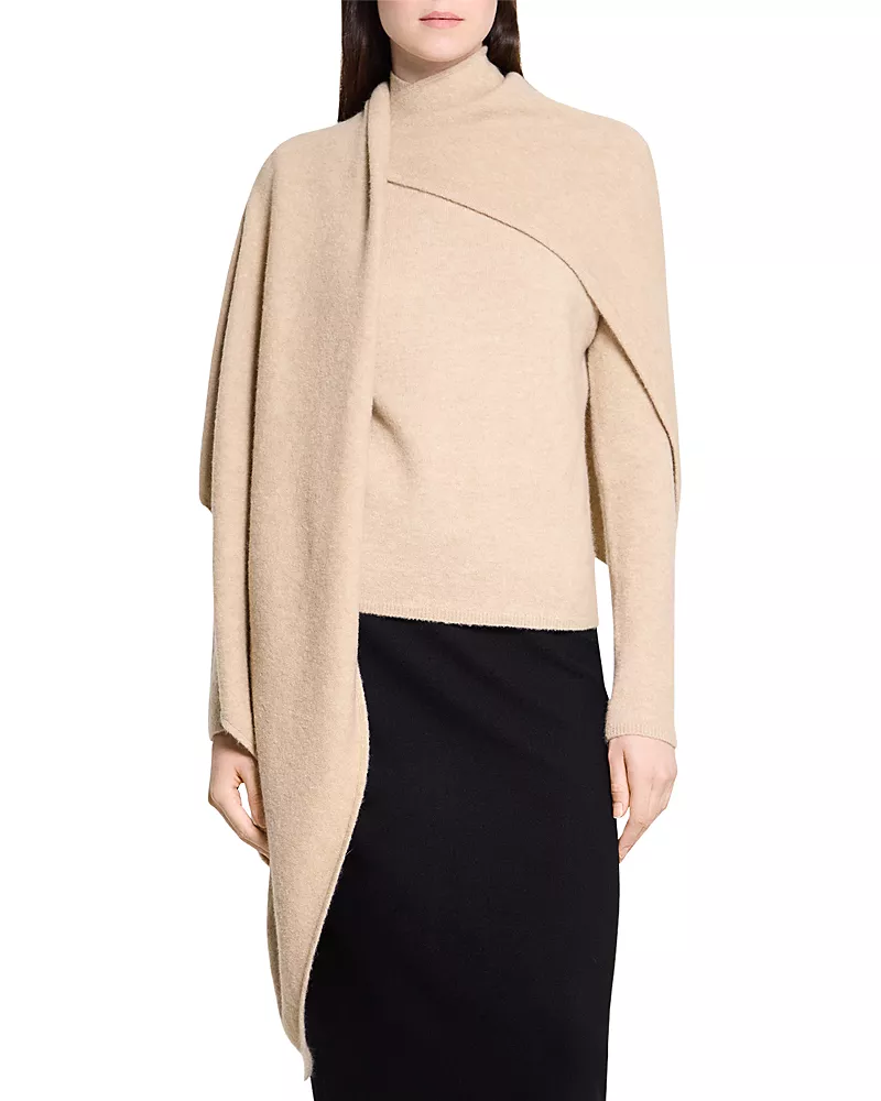 Theory Astor Merino Wool Blend Scarf Sweater