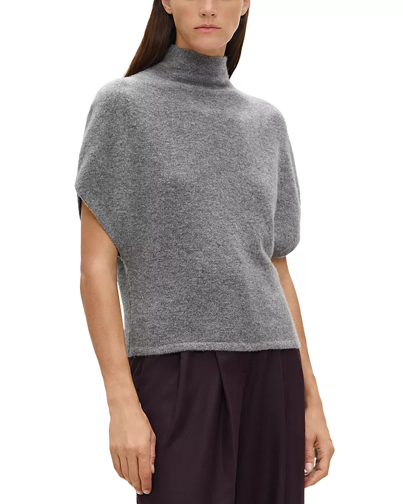 Theory Astor Tube Knit Merino Wool & Cashmere Turtleneck