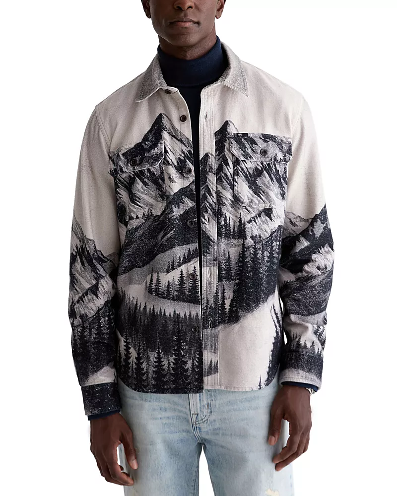 Ag Milland Graphic Long Sleeve Relaxed Fit Shirt