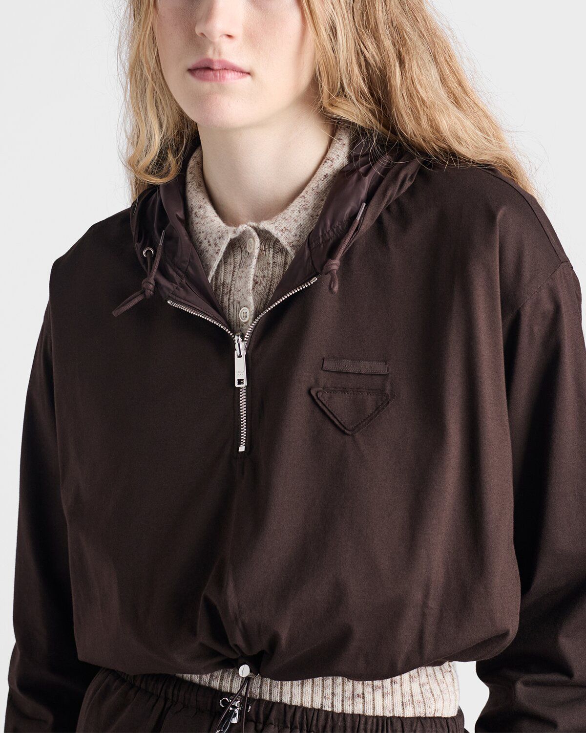 Reversible Cotton Jersey and Re-Nylon Hoodie thumbnail 3