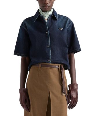  Short-Sleeved Denim Shirt