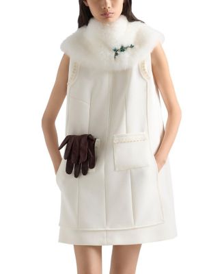 Embroidered Natt&eacute; Fabric Mini-Dress
