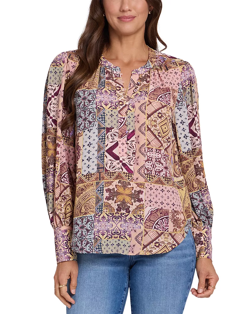 Nydj Annie Long Sleeve Peasant Blouse