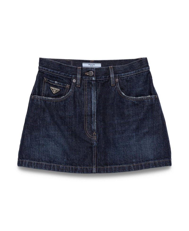 NEW! Prada Denim Miniskirt by Bloomingdale's