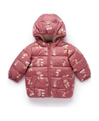 Girls' Shearling Lined Puffer Jacket - Baby, Little Kid