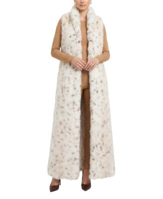  Fur-Free Lynx Faux Fur Hooded Vest