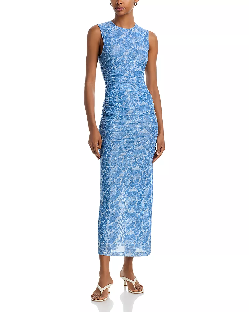 Cinq a Sept Trompe Loeil Ruched Bodycon Dress