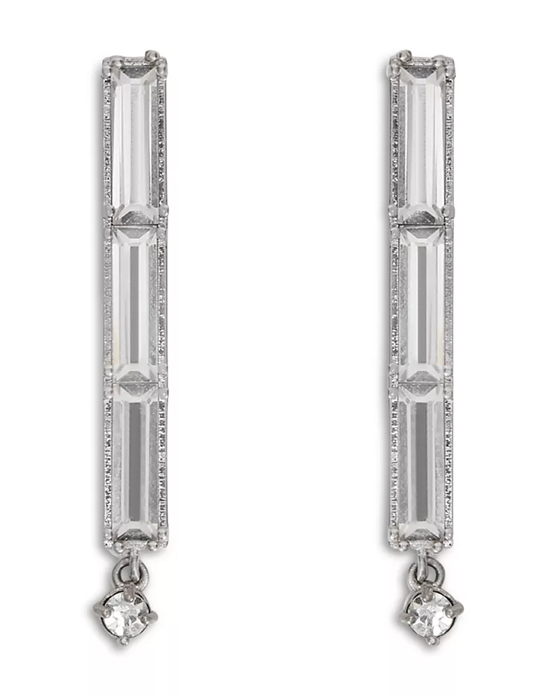 Jil Sander Crystal Linear Drop Earrings