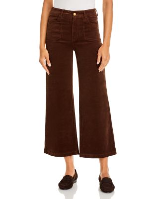 Anessa Utility Corduroy High Rise Wide Leg Jeans in Hickory