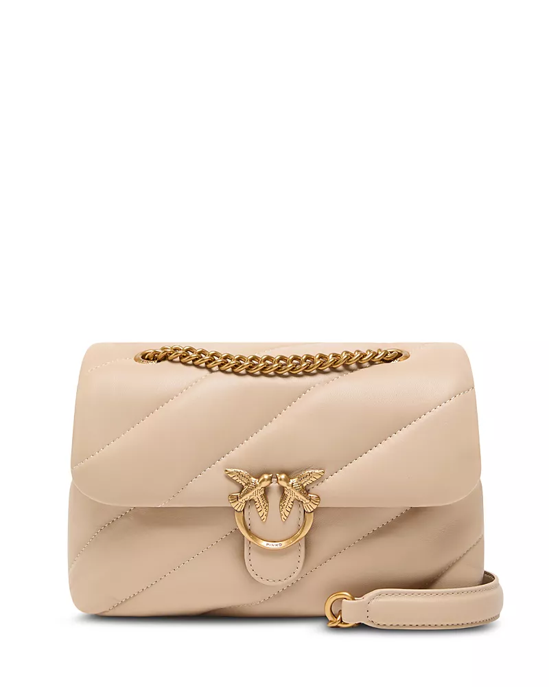 Pinko Love Puff Mini Quilted Leather Crossbody Bag