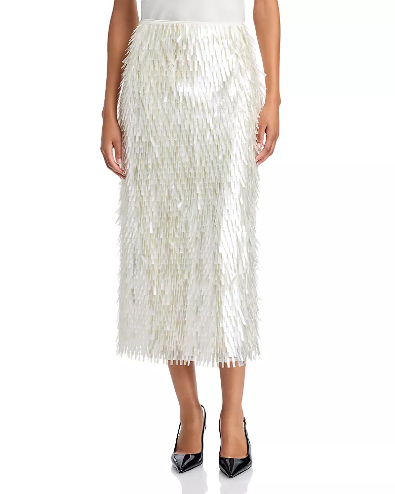 Milly Lily Rose Fringe Midi Skirt